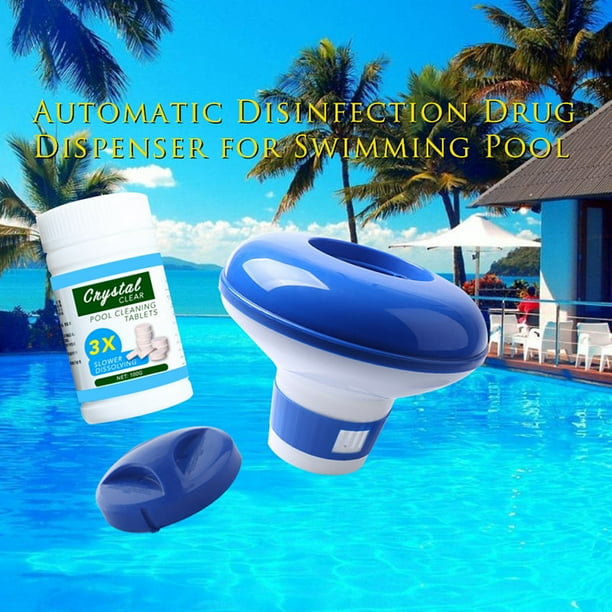 Floating Chlorine Chemical Dispenser Swimming Pool Hot Tub Cleaning 100 Tablet